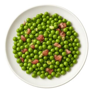 Macarrones (pasta fresca) al pesto de guisantes