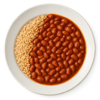 Alubias pintas con arroz integral
