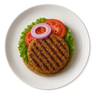 Hamburguesa de verduras asada